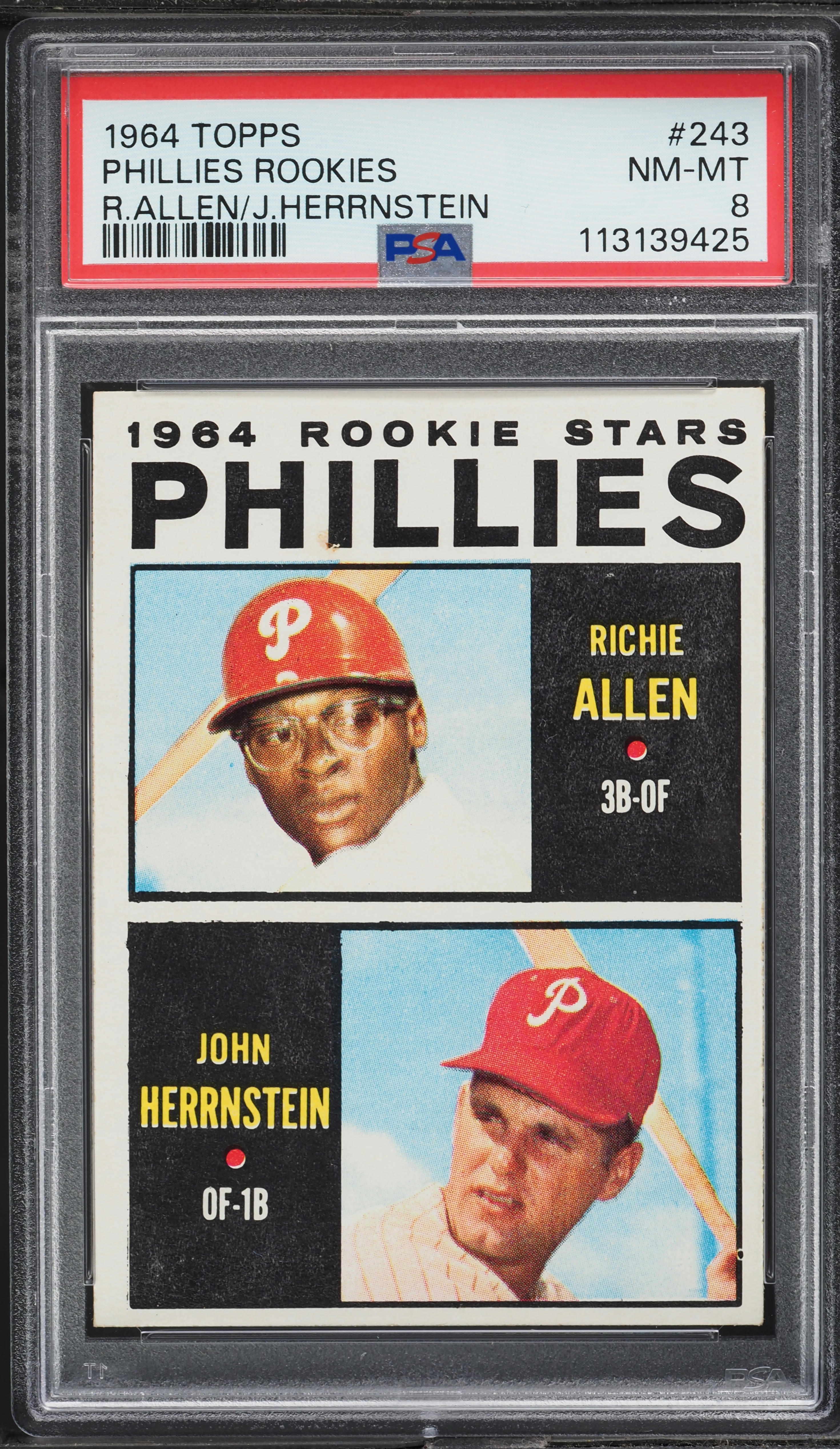 1964 Topps Richie Allen ROOKIE #243 PSA 8 NM-MT