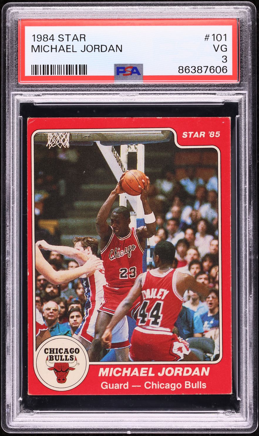 1984 Star Basketball Michael Jordan ROOKIE #101 PSA 3 VG