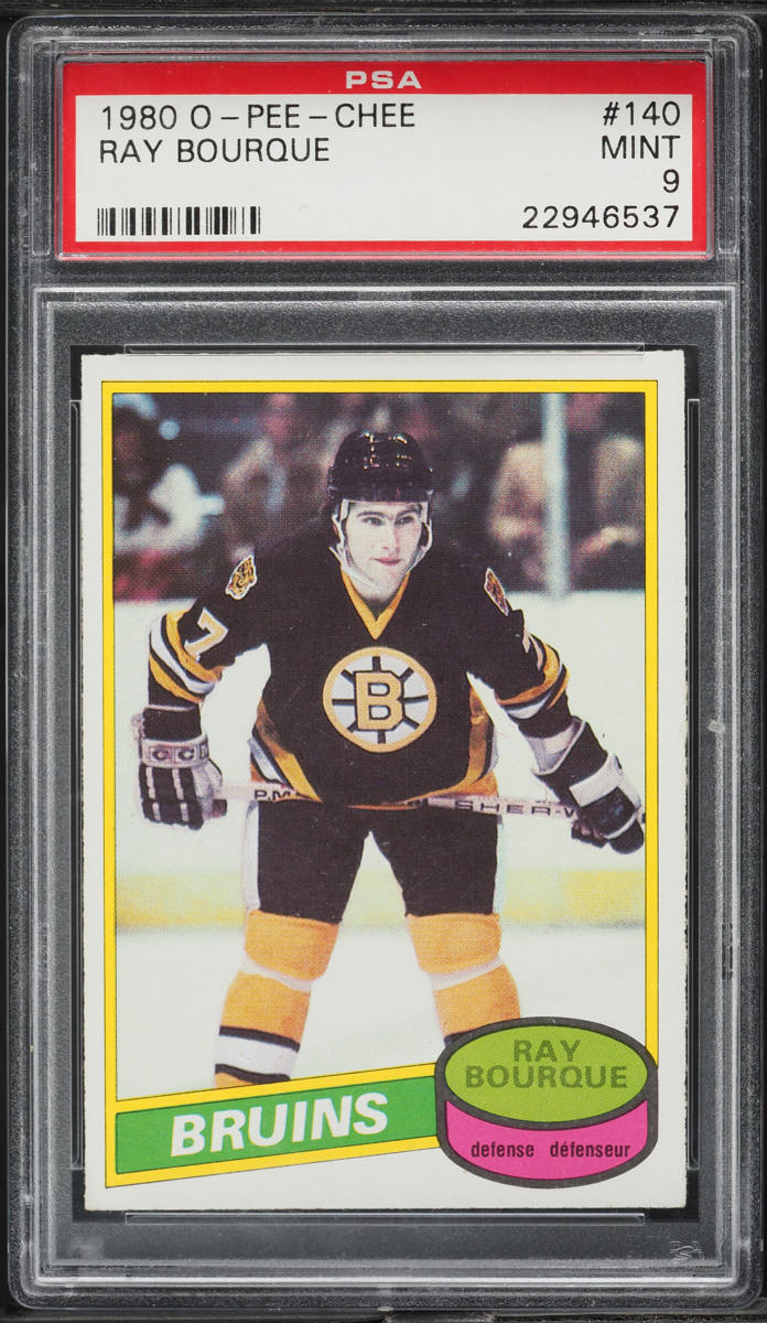 1980 O-Pee-Chee Hockey Ray Bourque ROOKIE #140 PSA 9 MINT