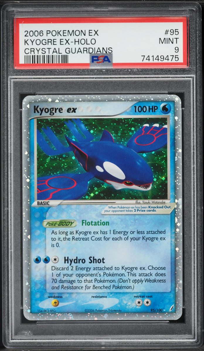 2006 Pokemon EX Crystal Guardians Holo Kyogre ex #95 PSA 9 MINT