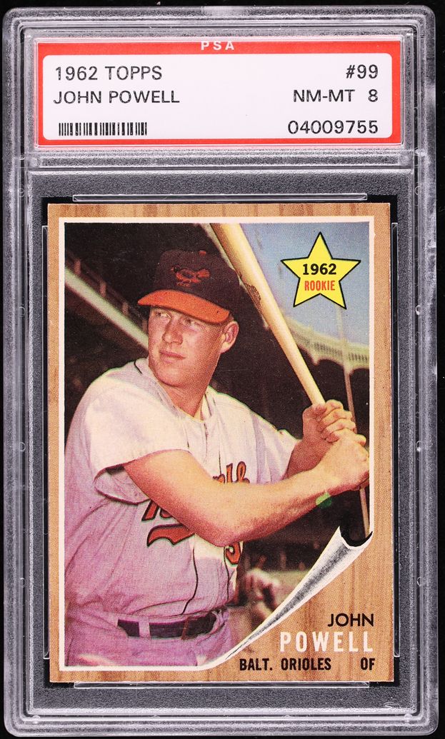 1962 Topps Boog Powell ROOKIE #99 PSA 8 NM-MT