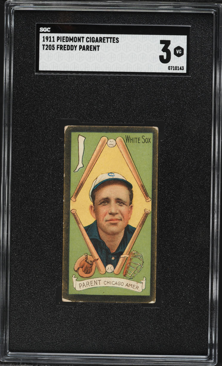 1911 T205 Gold Border Freddy Parent SGC 3 VG