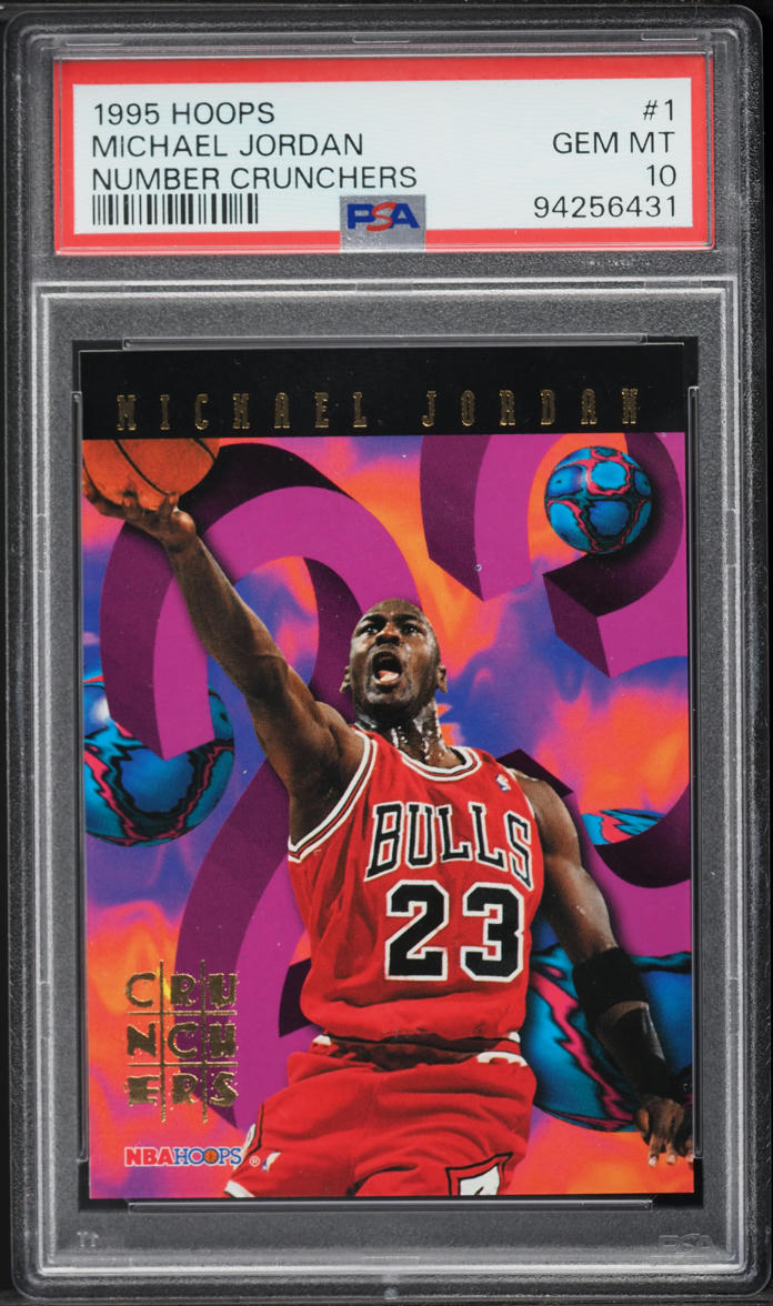 1995 Hoops Number Crunchers Michael Jordan #1 PSA 10 GEM MINT