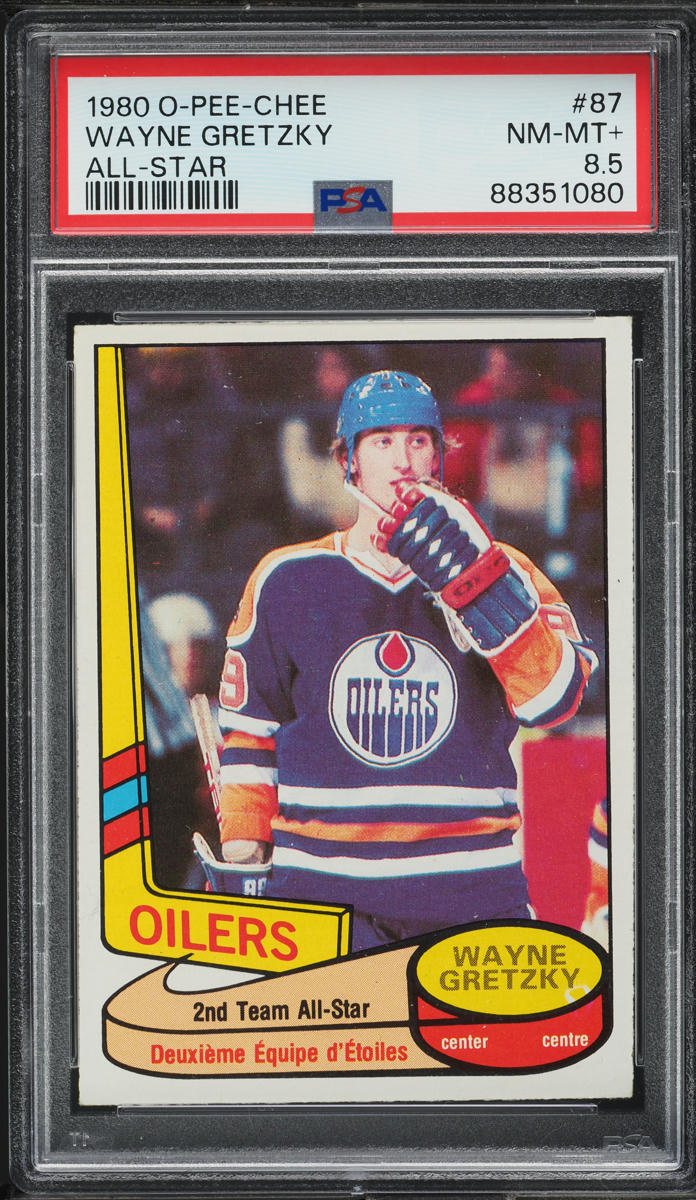 1980 O-Pee-Chee Hockey Wayne Gretzky ALL-STAR #87 PSA 8.5 NM-MT+