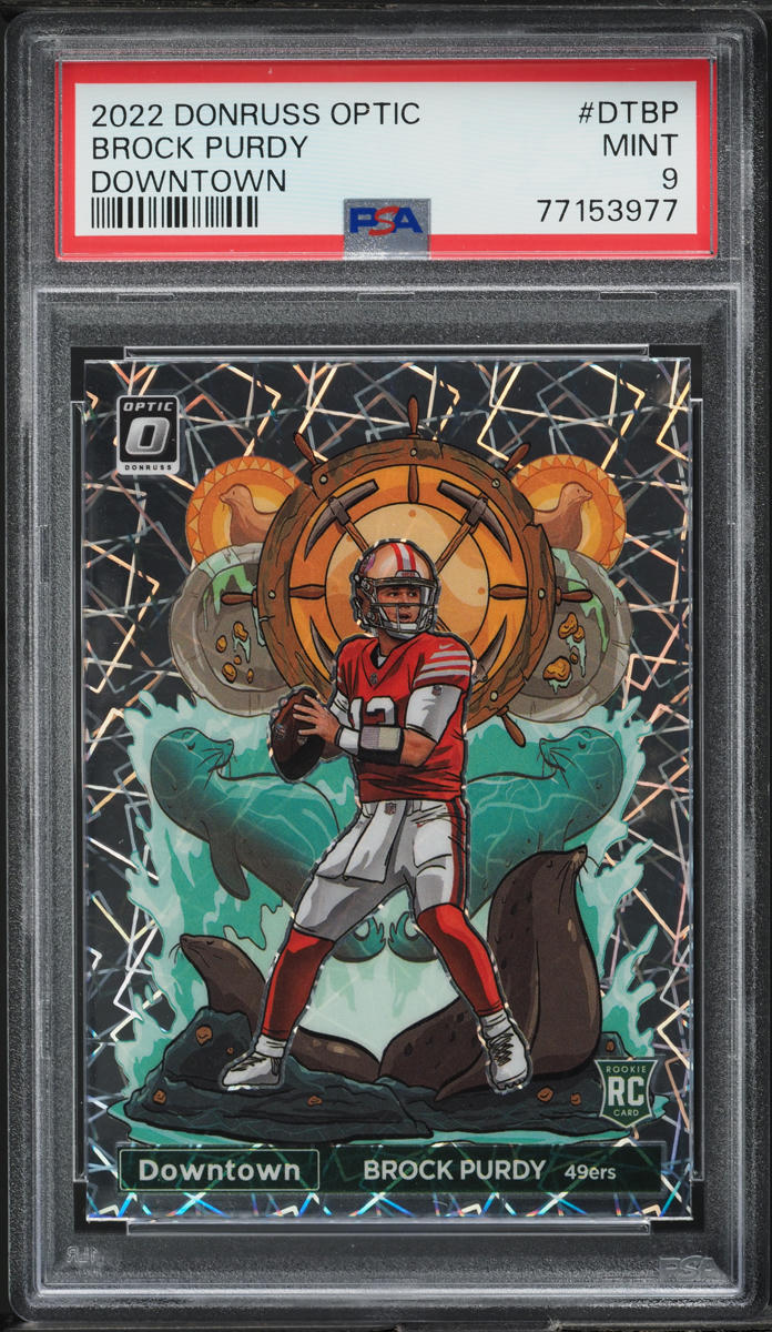 2022 Donruss Optic Downtown Brock Purdy ROOKIE #DT-BP PSA 9 MINT