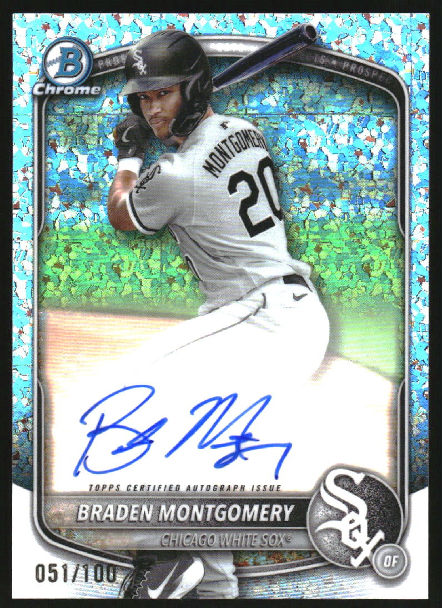 2025 Bowman Chrome Mini-Diamond Refractor #CPA-BM Braden Montgomery Auto /100