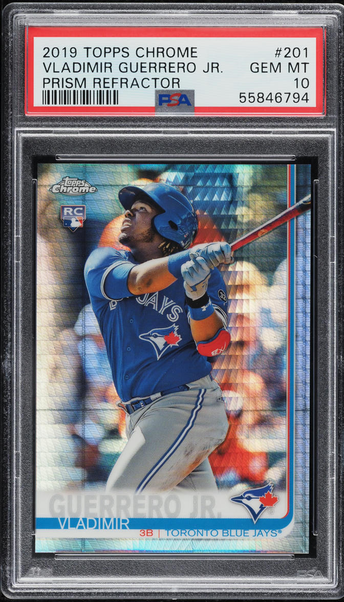 2019 Topps Chrome Prism Refractor Vladimir Guerrero Jr. ROOKIE #201 PSA 10 GEM
