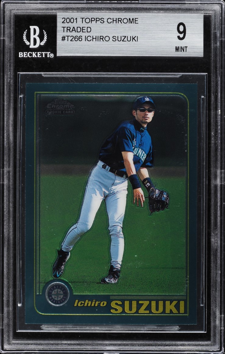 2001 Topps Chrome Traded Ichiro Suzuki ROOKIE #T266 BGS 9 MINT