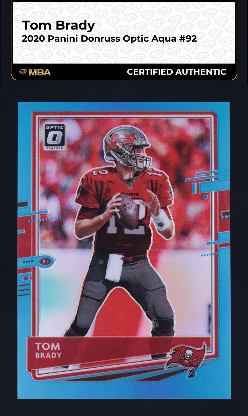 2020 Donruss Optic Aqua Tom Brady /299 #92 MBA AUTH