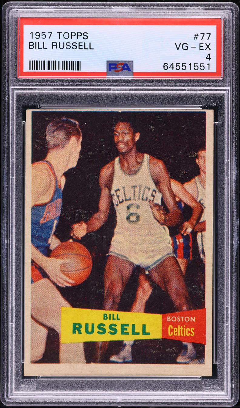1957 Topps Basketball Bill Russell SP ROOKIE #77 PSA 4 VGEX
