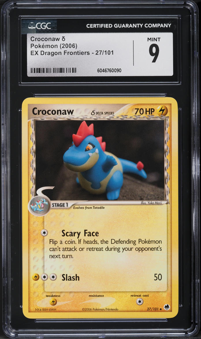2006 Pokemon EX Dragon Frontiers Croconaw #27 CGC 9 MINT