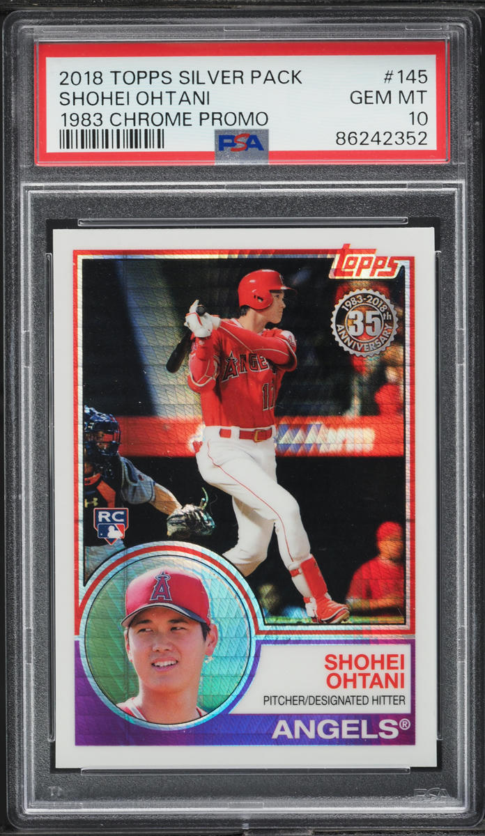 2018 Topps Chrome Silver Pack '83 Promo Shohei Ohtani ROOKIE #145 PSA 10 GEM