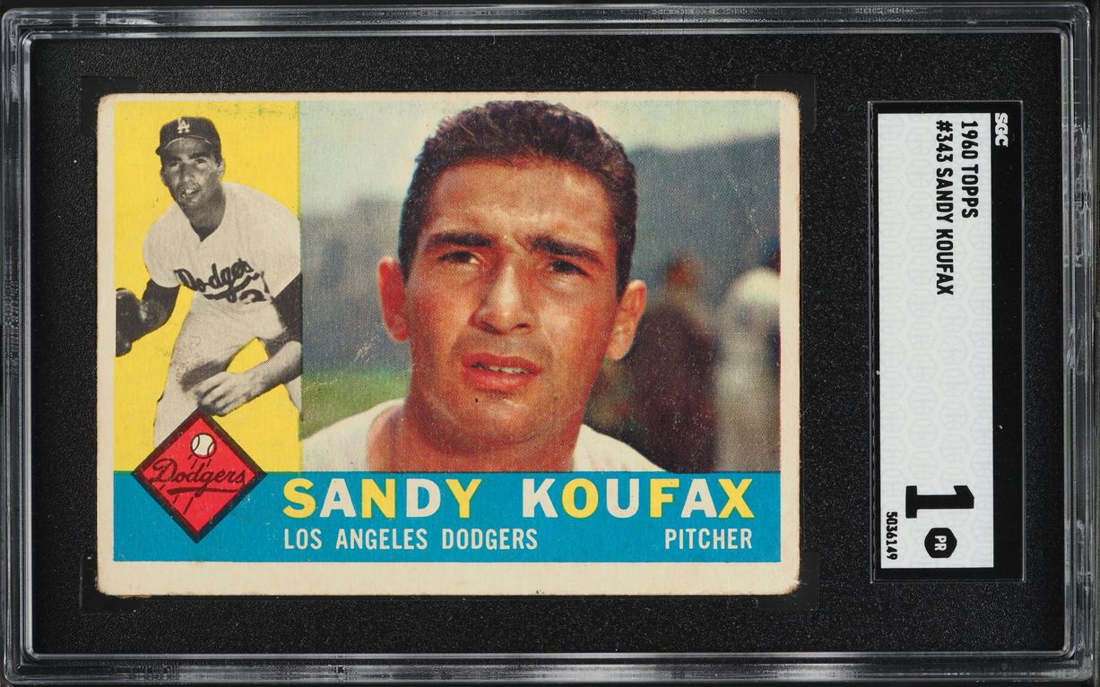 1960 Topps Sandy Koufax #343 SGC 1 PR