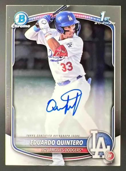 2025 Bowman Chrome Autographs #CPA-EQ Eduardo Quintero RC Auto