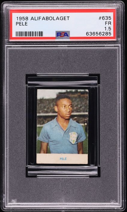 1958 Alifabolaget Soccer Pele ROOKIE #635 PSA 1.5 FR