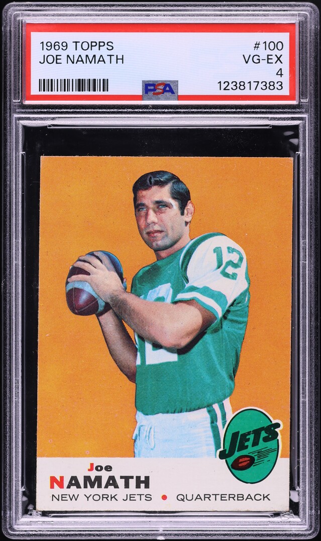 1969 Topps Football Joe Namath #100 PSA 4 VGEX
