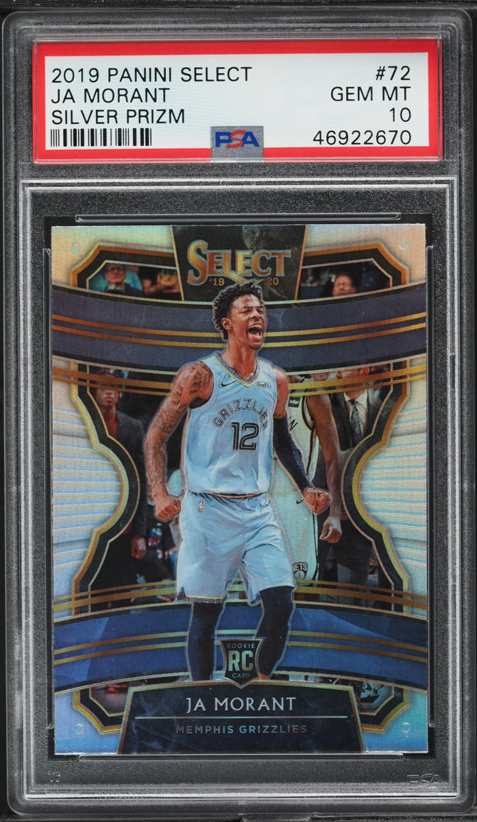 2019 Panini Select Concourse Silver Prizm Ja Morant ROOKIE #72 PSA 10 GEM MINT