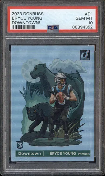2023 Panini Donruss Downtown! SSP #D-1 Bryce Young RC PSA 10