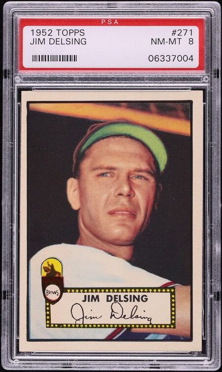 1952 Topps Jim Delsing #271 PSA 8 NM-MT