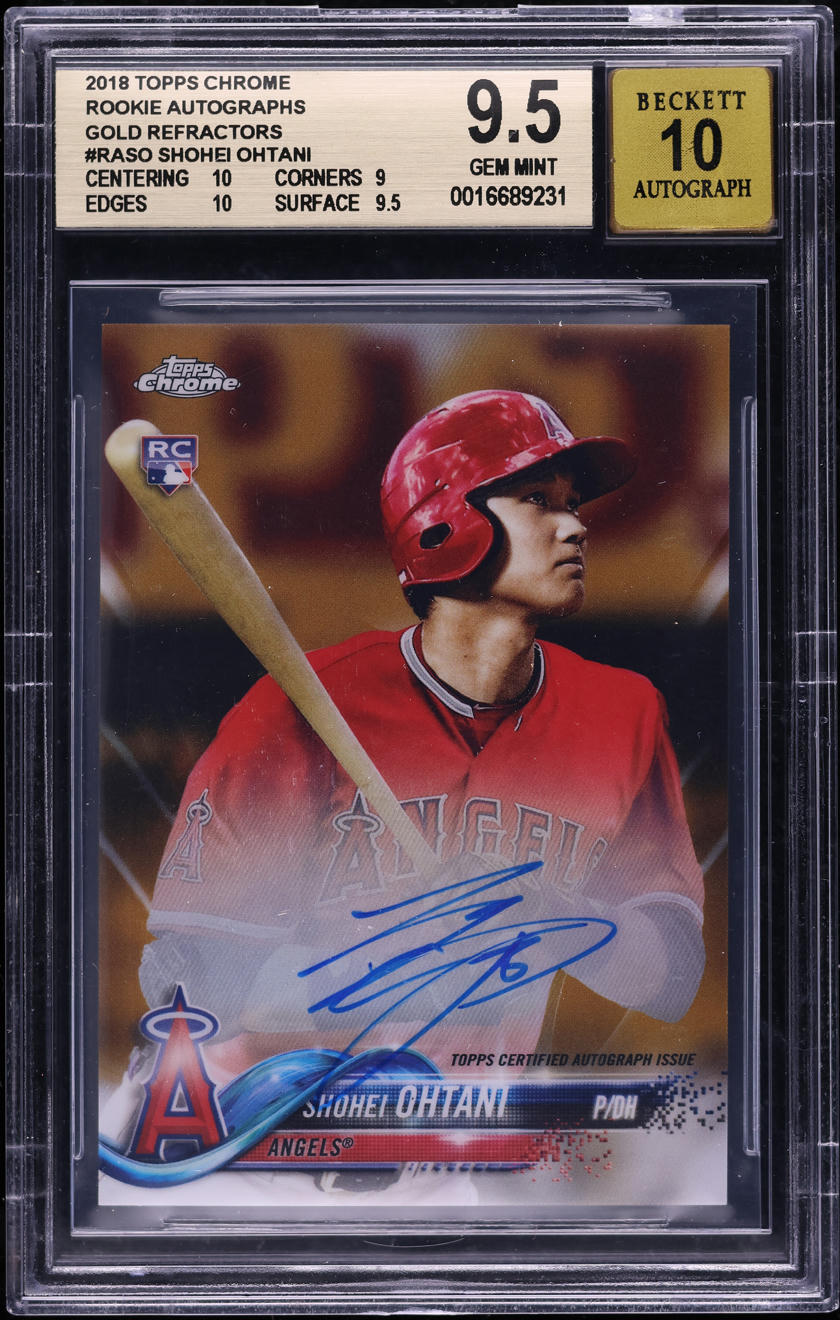 2018 Topps Chrome Gold Refractor Shohei Ohtani ROOKIE AUTO /50 BGS 9.5 GEM MINT