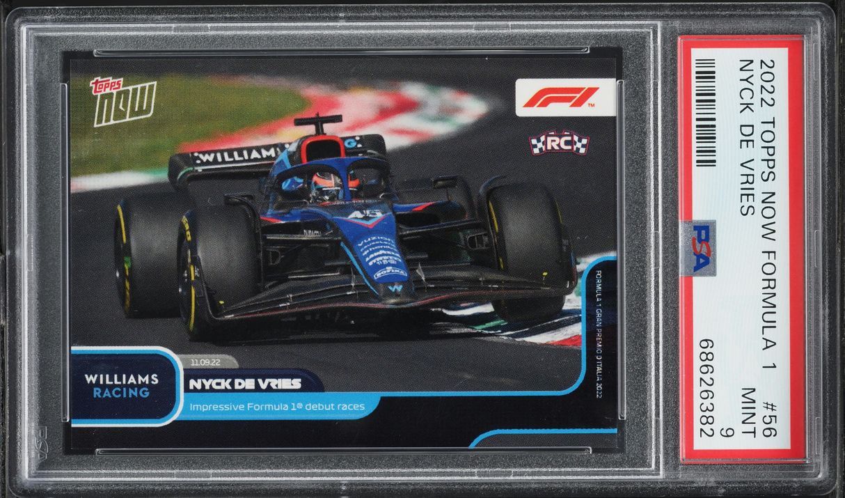 2022 Topps Now Formula 1 F1 Nyck De Vries ROOKIE #56 PSA 9 MINT
