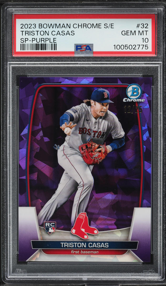 2023 Bowman Chrome Sapphire Purple Triston Casas ROOKIE /25 #32 PSA 10 GEM MINT