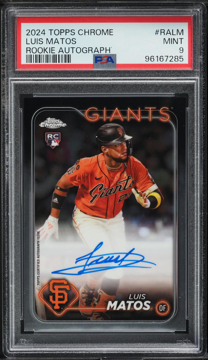 2024 Topps Chrome Luis Matos ROOKIE AUTO #RA-LM PSA 9 MINT