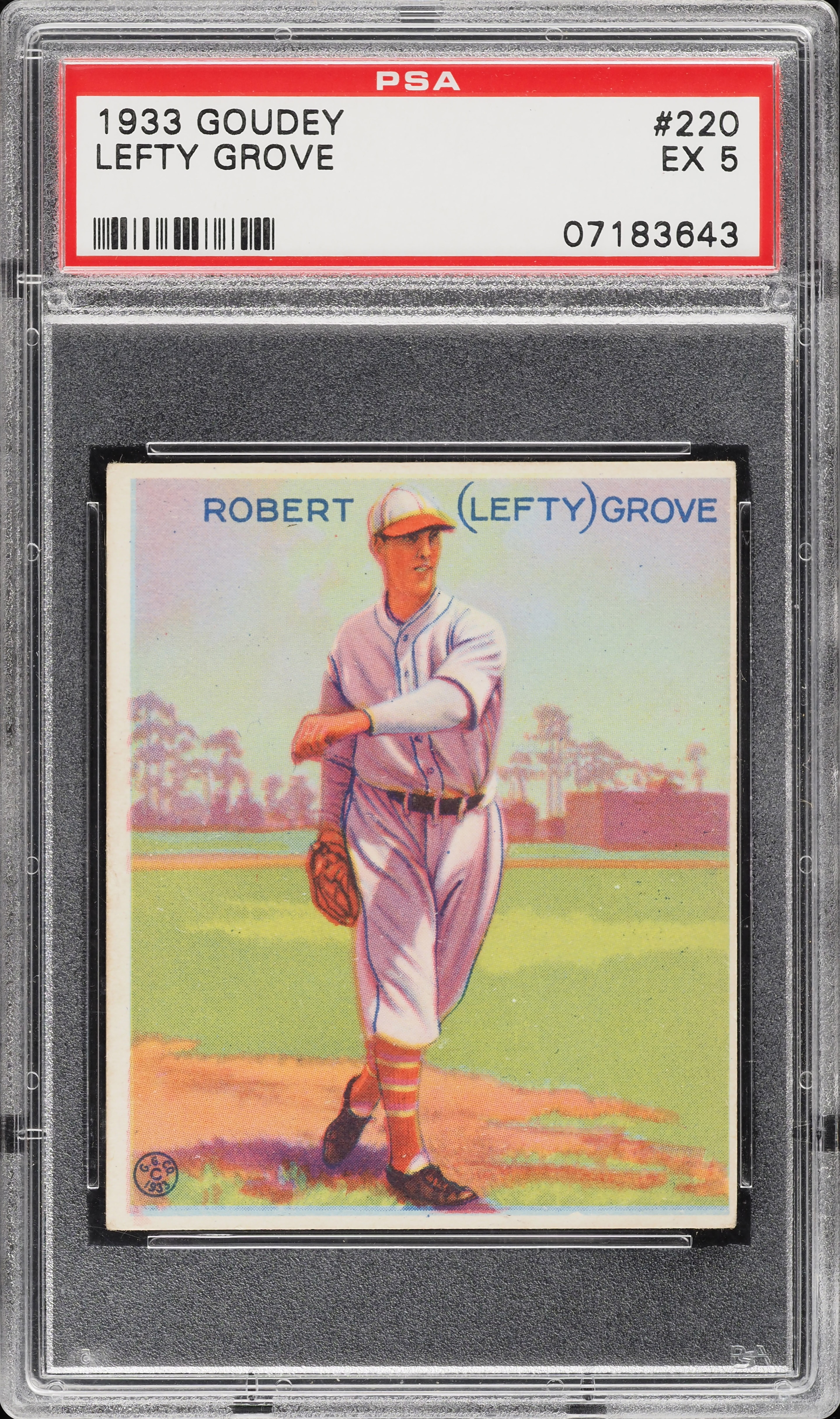 1933 Goudey Lefty Grove #220 PSA 5 EX