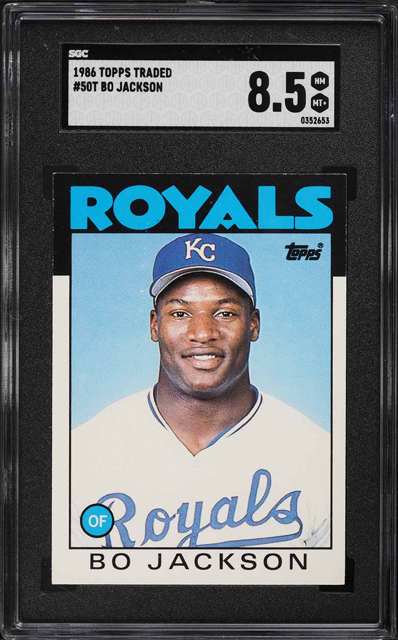 1986 Topps Traded Bo Jackson ROOKIE #50T SGC 8.5 NM-MT+