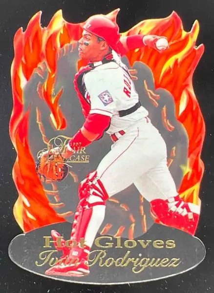 1997 Fleer Flair Showcase Hot Gloves #14 Ivan Rodriguez