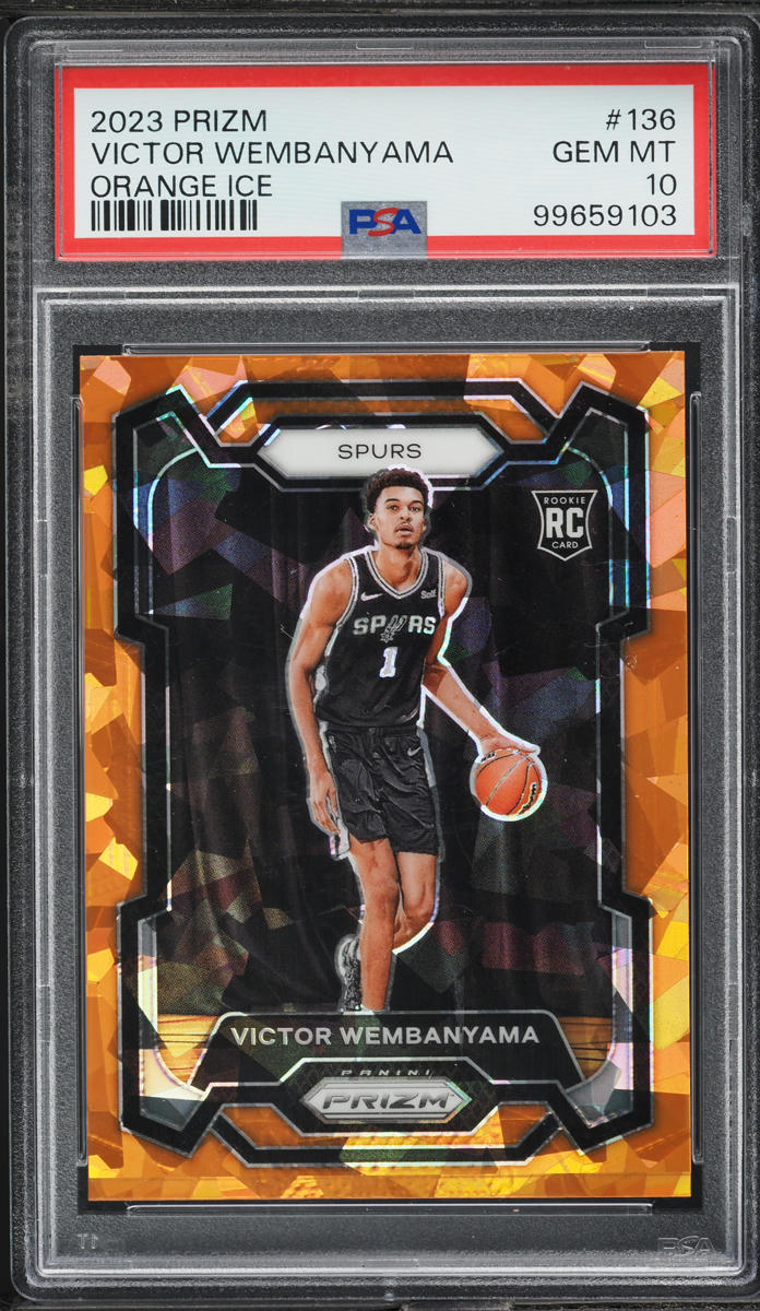2023 Panini Prizm Orange Ice Victor Wembanyama ROOKIE #136 PSA 10 GEM MINT
