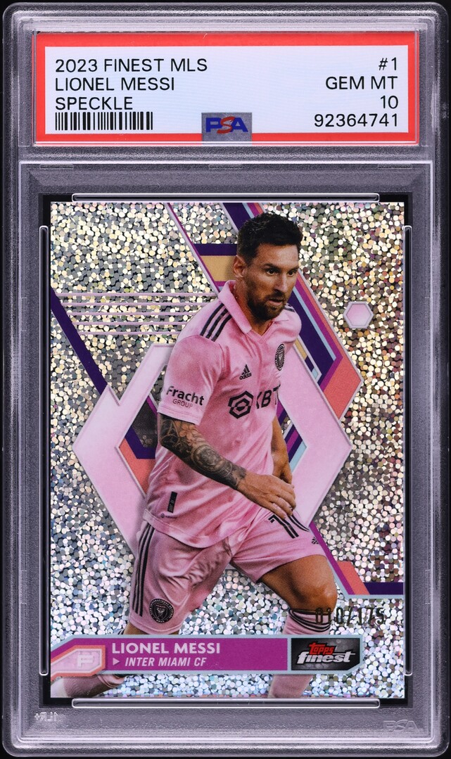 2023 Finest MLS Speckle Refractor Lionel Messi /175 #1 PSA 10 GEM MINT