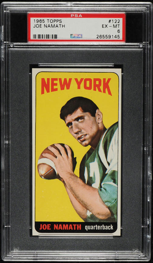 1965 Topps Football Joe Namath SP ROOKIE #122 PSA 6 EXMT (PWCC-A)