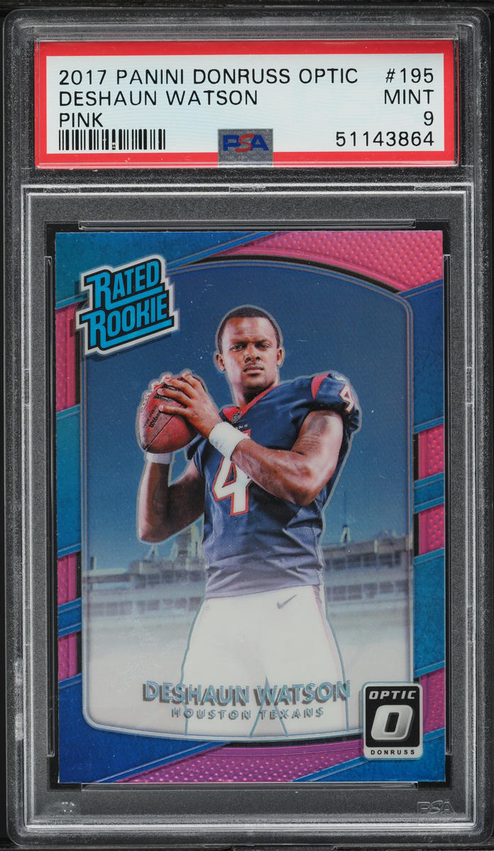 2017 Donruss Optic Pink Deshaun Watson ROOKIE #195 PSA 9 MINT