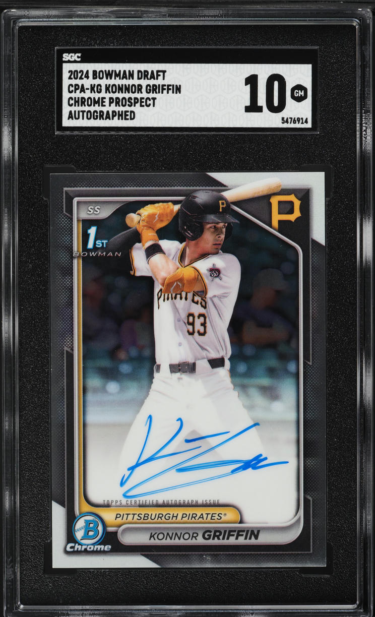 2024 Bowman Chrome Draft Konnor Griffin PROSPECT AUTO #CPA-KG SGC 10 GEM MINT