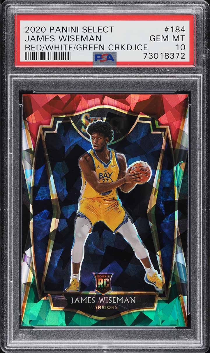 2020 Select Red White Green Cracked Ice James Wiseman ROOKIE #184 PSA 10 GEM