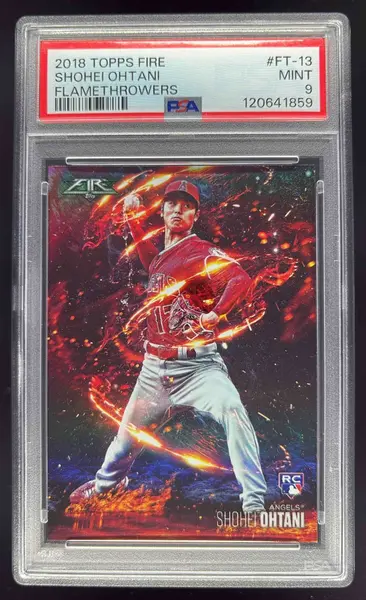 2018 Topps Fire Flamethrowers #FT-13 Shohei Ohtani RC PSA 9