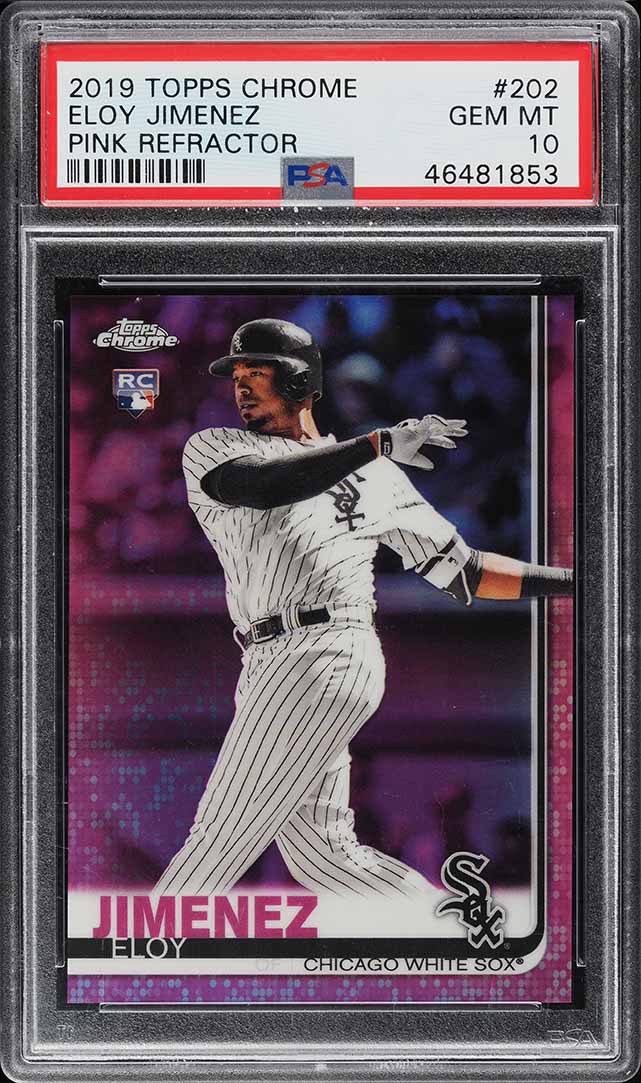 2019 Topps Chrome Pink Refractor Eloy Jimenez ROOKIE #202 PSA 10 GEM MINT