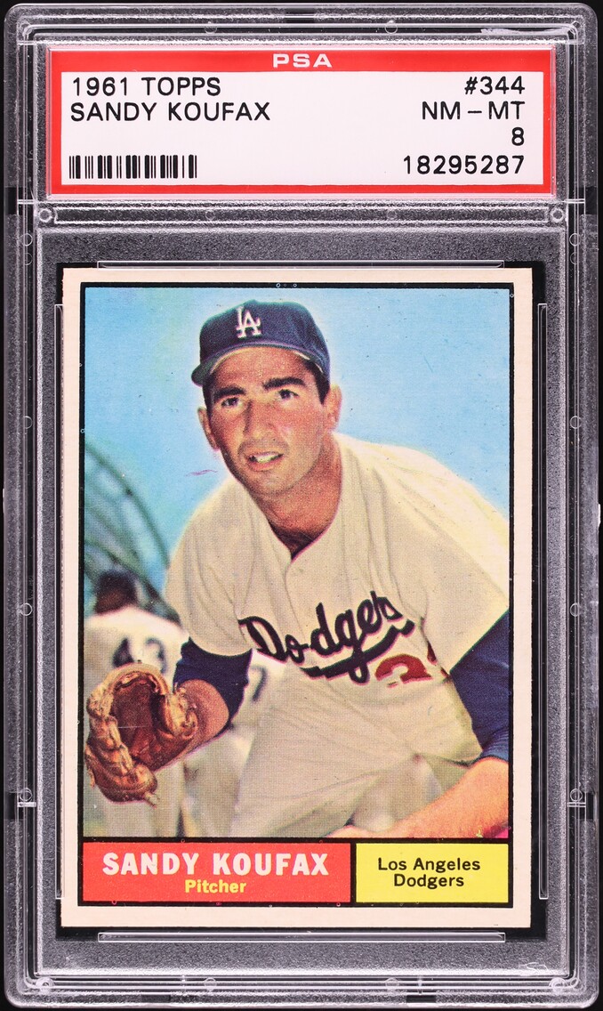 1961 Topps Sandy Koufax #344 PSA 8 NM-MT
