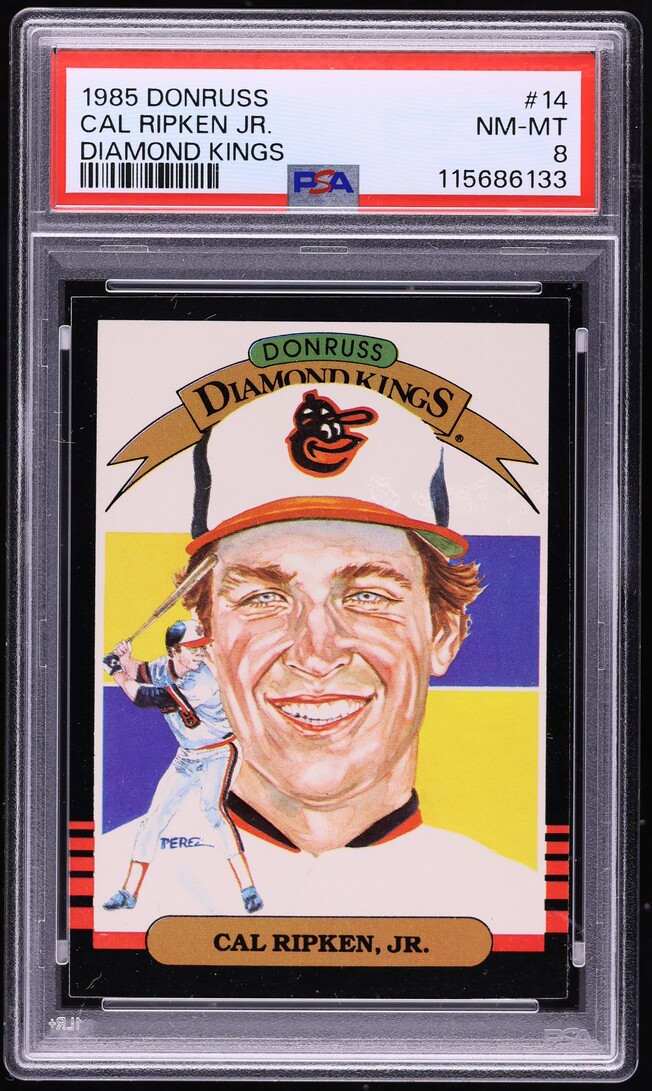 1985 Donruss Diamond Kings Cal Ripken Jr. #14 PSA 8 NM-MT