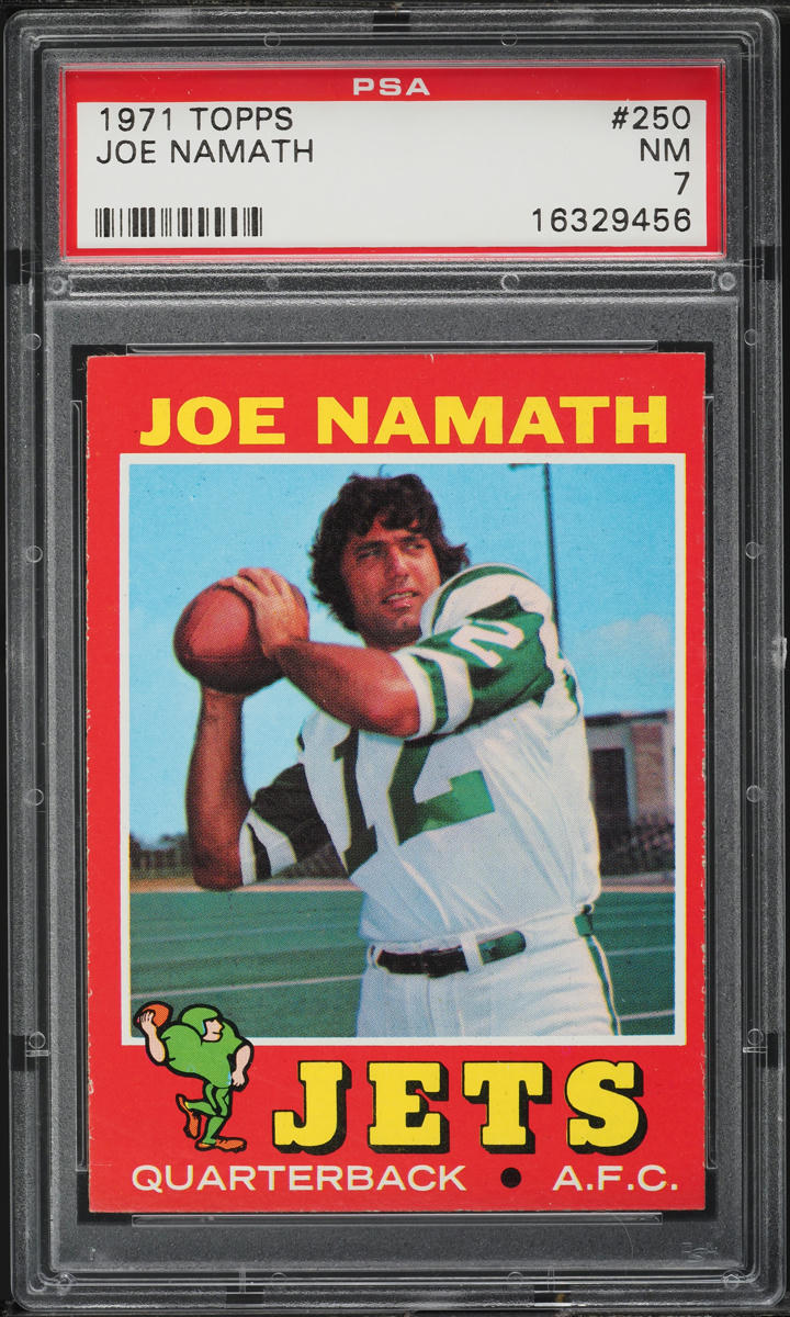 1971 Topps Football Joe Namath #250 PSA 7 NRMT
