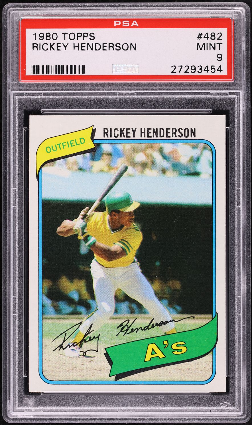 1980 Topps Rickey Henderson ROOKIE #482 PSA 9 MINT