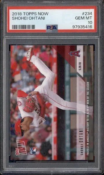 2018 Topps Now #234 Shohei Ohtani RC PSA 10