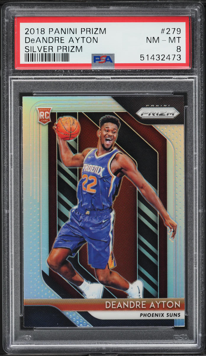 2018 Panini Prizm Silver DeAndre Ayton ROOKIE #279 PSA 8 NM-MT