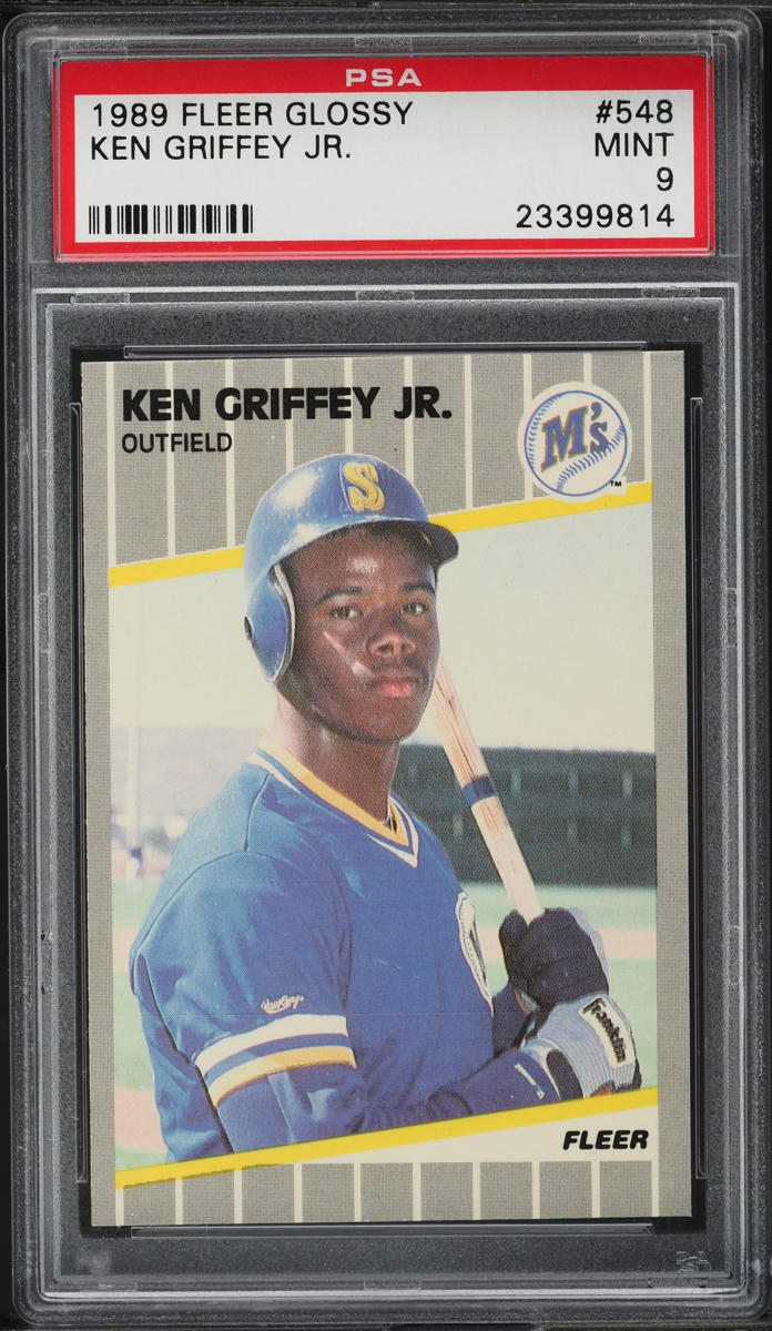 1989 Fleer Glossy Ken Griffey Jr. ROOKIE #548 PSA 9 MINT