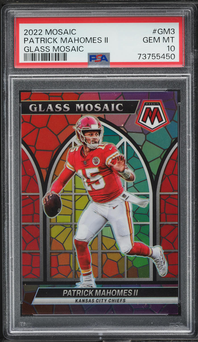2022 Panini Mosaic Glass Mosaic Patrick Mahomes II #GM3 PSA 10 GEM MINT