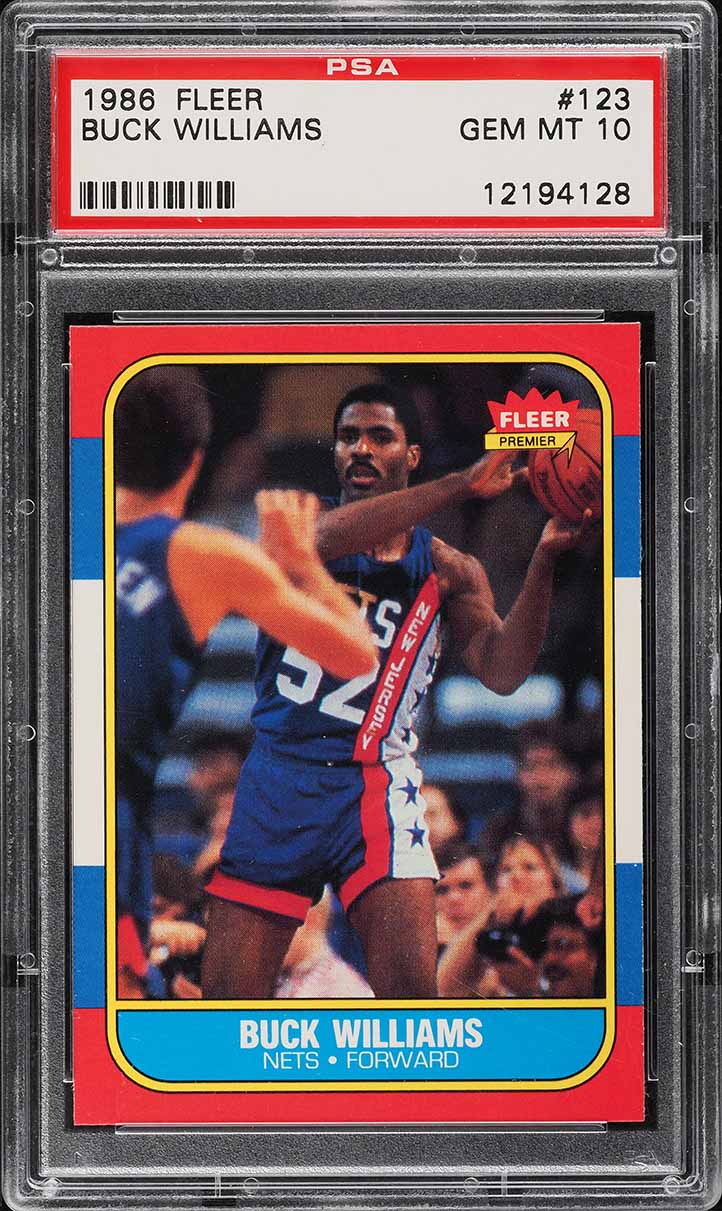 1986 Fleer Basketball Buck Williams #123 PSA 10 GEM MINT