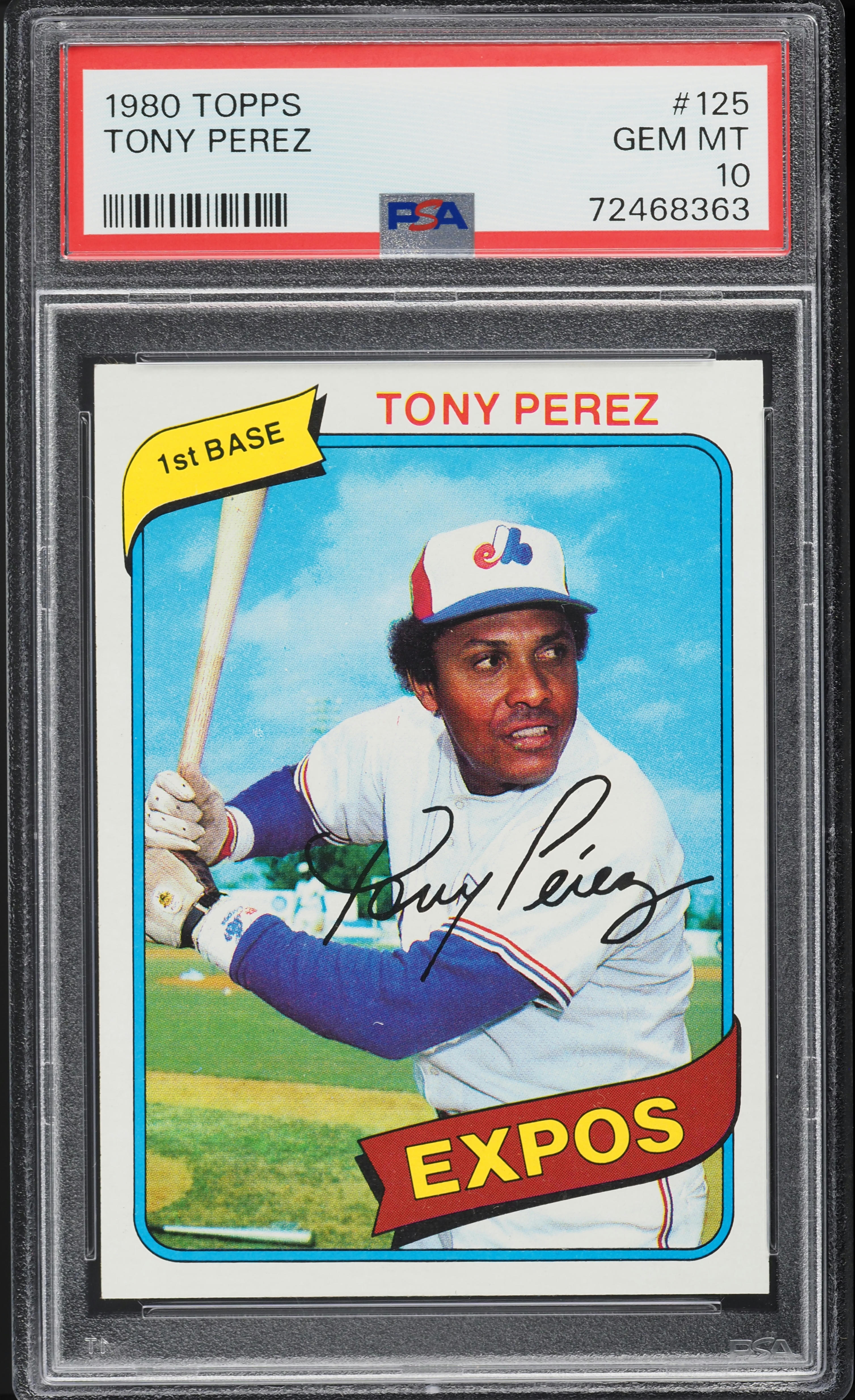 1980 Topps Tony Perez #125 PSA 10 GEM MINT