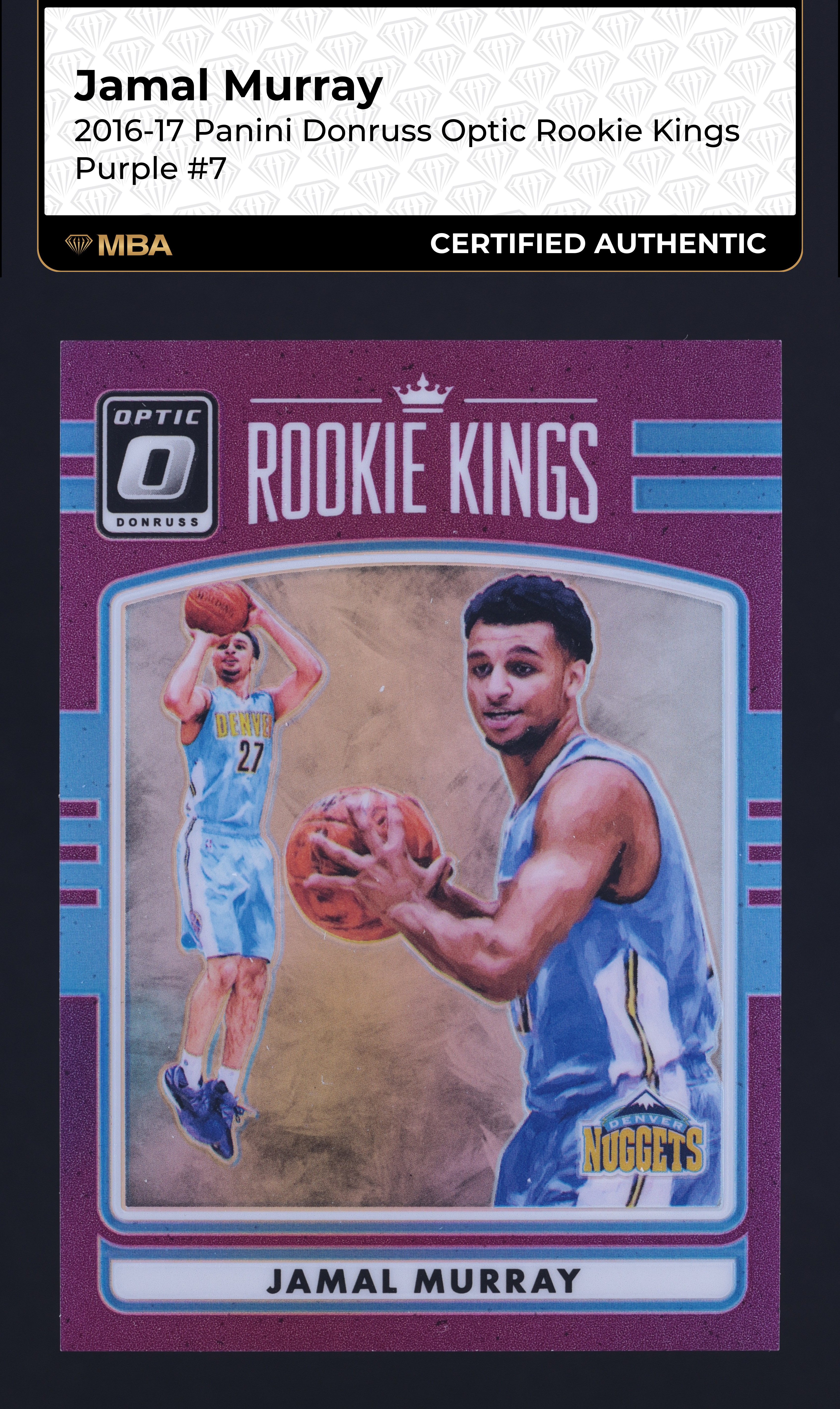 2016 Donruss Optic Kings Purple Jamal Murray ROOKIE #7 MBA AUTH