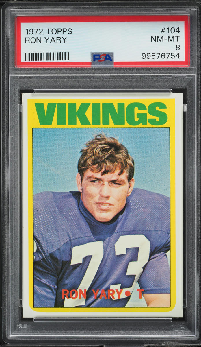 1972 Topps Football Ron Yary ROOKIE #104 PSA 8 NM-MT